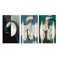thumbnail image 2 of Designart "Geometric Elegance Unveiled in Gold Teal" Modern Geometric Wall Art Set Of 3 - Gold Abstract Gallery Set For Office Decor, 2 of 7