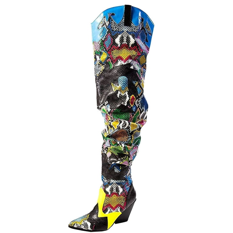 Cape Robbin Hilda Multi Snake Thigh Over Knee Pointy Wetern Kelsey
