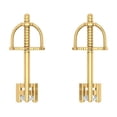 thumbnail image 4 of 0.52Ct Brilliant Round Cut Studs Synthetic Moissanite 14K Yellow Solid Solid Gold Everyday Dainty Earrings Screw Back, 4 of 7