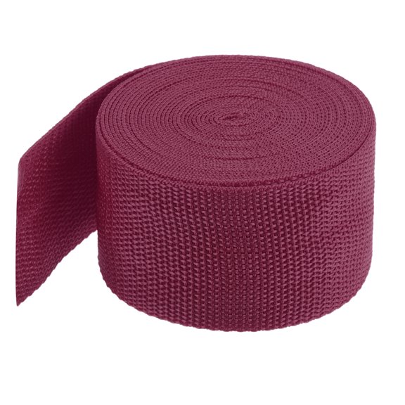 Uxcell Lightweight Polypropylene Webbing Strap 5cm 5 Yard Backpack Strapping Band Dark Red for Cargo Straps