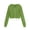 #Green2, variant on Herrnalise Women's Long Sleeve Hoodies Drop Shoulder Drawstring Crop Full Zip Up Sweatshirt