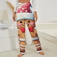thumbnail image 3 of Christmas Gingerbread Man Winter Female Pants Flannel High Waist Women Pants Lady Warm Straight Leg Plush Trousers, 3 of 7
