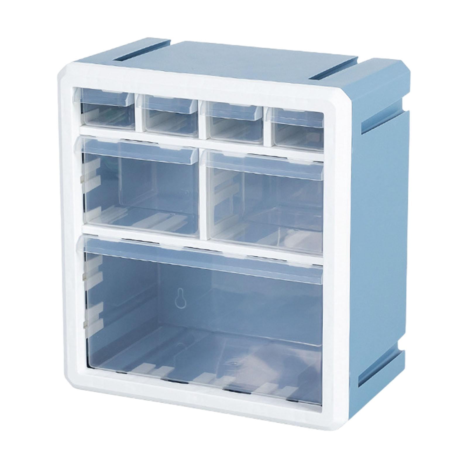 Tachiuwa Mini Drawer Organizer Storage Box with Clear Drawers Beads Organizer Box Organizer Drawer Box for Art Supply Home Room Office 7 Lattices