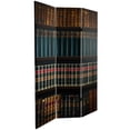 thumbnail image 7 of Oriental Furniture 6 Ft tall Double Sided Library Canvas Room Divider, 3 panel, 7 of 7