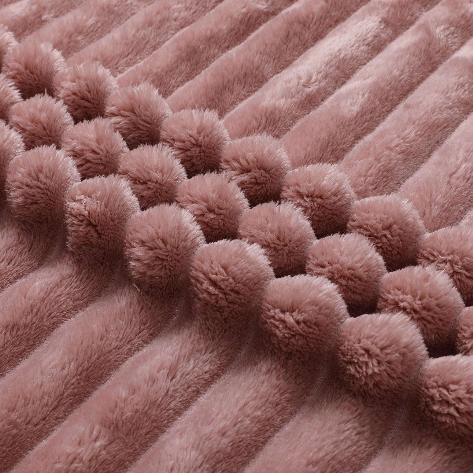 Kate Aurora Modern Lux Ultra Soft & Plush Ribbed Accent Throw Blanket - 50 in. W x 60 in. L - Assorted Colors