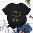 thumbnail image 2 of Ichuanyi Womens Shirts , Women's Casual Loose Round O-Neck Printed Short Sleeve T-Shirt Tops, 2 of 7