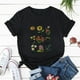 thumbnail image 1 of ICHUANYI Clearance Women's Casual Loose Round O-Neck Printed Short Sleeve T-Shirt Tops(Black, XXL) Ichuanyi Ichuanyi, 1 of 7