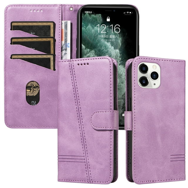 Phone Case for iPhone 13 PRO MAX Magnetic PU Leather Card Slots Durable Wallet Cover