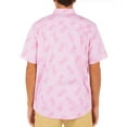 thumbnail image 2 of Hurley Men's One and Only Stretch Short Sleeve Shirt -( Pink Pineapple, Medium), 2 of 2