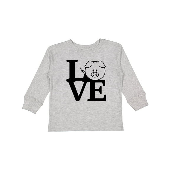 Inktastic I Love Pigs 2 Boys or Girls Long Sleeve Toddler T-Shirt