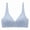 Light Blue, variant on Women's Ribbed Seamless Bra Wireless Deep V Bralette, Thin Breathable Sleep Underwear, Gathering Push Up Tank Top, Soft Comfort Lingerie No Underwire