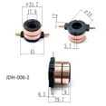 thumbnail image 4 of Generator Collector Copper Head Slip Ring Copper Ring 33.7X17.9X9(29.7)Mm 2 Ring, 4 of 8