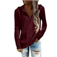 thumbnail image 2 of Manteau à Capuche Décontracté à Manches Longues avec Fermeture Éclair et Cordon de Serrage pour Femmes, 2 of 6