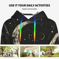thumbnail image 4 of Disketp Abstract Starry Sky Moon Womens Casual Hoodies Crew Neck Long Sleeve Sweatshirts Pullover Tops-XX-Large, 4 of 7