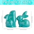 thumbnail image 3 of 1PC Large Easter Ceramic Bunny Figurines Decor, Dark Blue Porcelain Modern Tabletop Desktop Bookshelf Adornments Unique Decor DIY Art Crafts Statues for Easter Spring Weddings Home, Dark Blue, 3 of 7