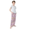 thumbnail image 4 of FORMRS Kids Pajama Pants with Pockets Size 13-14Y Boys Lounge Sleep Bottoms, Pastel Pink Marble Pattern, 4 of 8