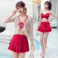 thumbnail image 2 of Conjunto de Bikini de manga larga para mujer, bañador Sexy de cintura alta, traje de baño acolchado con realce, novedad de 2023, 2 of 5