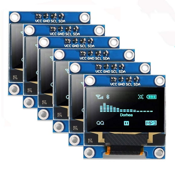 ORUYROP 6PCS 0.96 OLED Display Module 128 x 64 I2C Display 0.96inch 12864 Blue OLED Module OLED Display IIC Serial Compatible with Raspberry Pi Display and Microcontroller