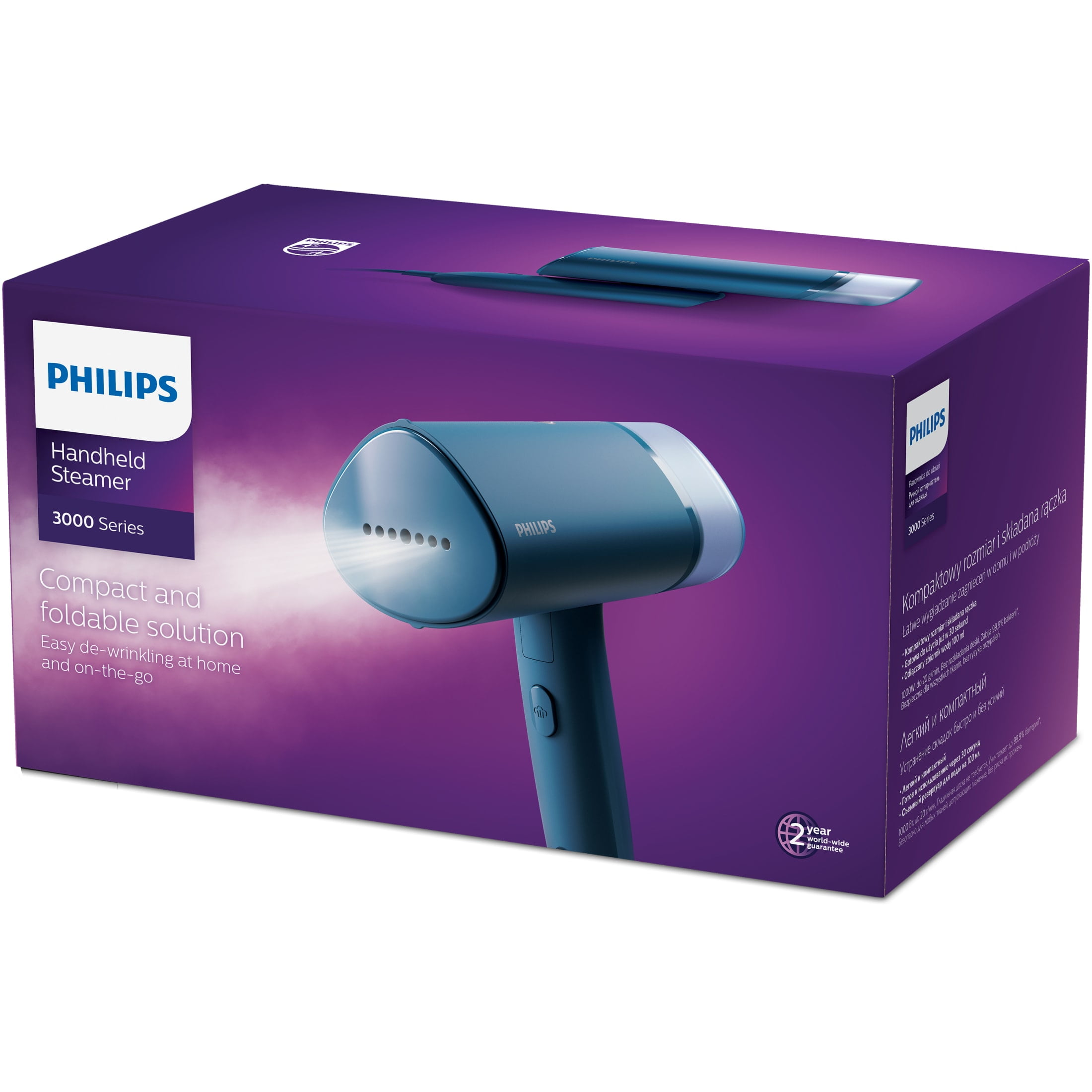 Philips Handheld Garment Steamer, Blue