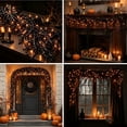 thumbnail image 5 of 70.8 Inch Halloween Garland Lights, Lighted Black Spooky Hanging Vine with LED Warm Glow, Artificial Moss Halloween Garland Decor for Indoor Outdoor Mantel Porch, 5 of 8