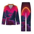 thumbnail image 3 of Neon Valley Cyber Future Women's Long Sleeve Flannel Pajama Set Sleepwear S, 3 of 5