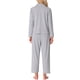 thumbnail image 3 of INSPIRAR CHIC Pijamas de Dormir para Mujeres Modal con Botones de Manga Larga y Pantalones Conjunto de Ropa de Casa L Gris, 3 of 4