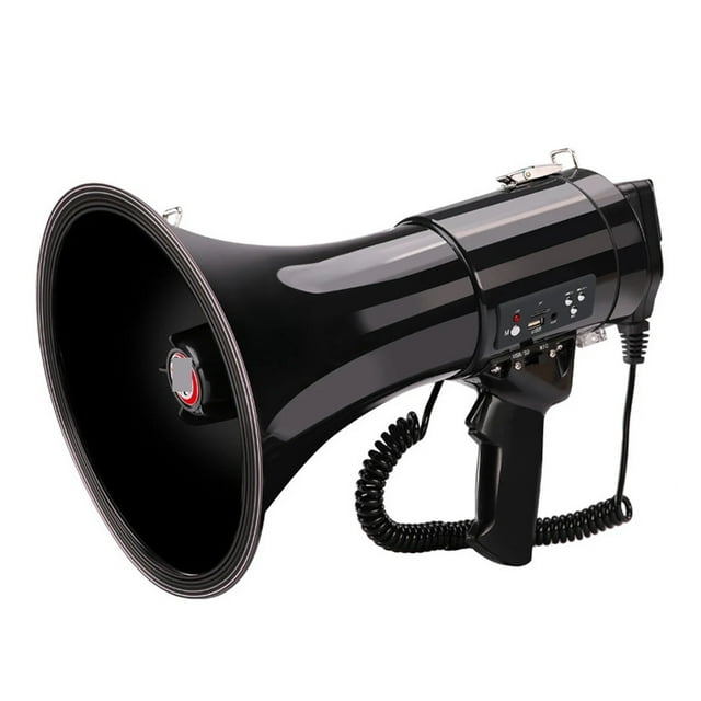 Haut-parleur Portable 50W Mégaphone, Protection de Sécurité TF USB, Guide de Voyage, Amplificateur de Voix