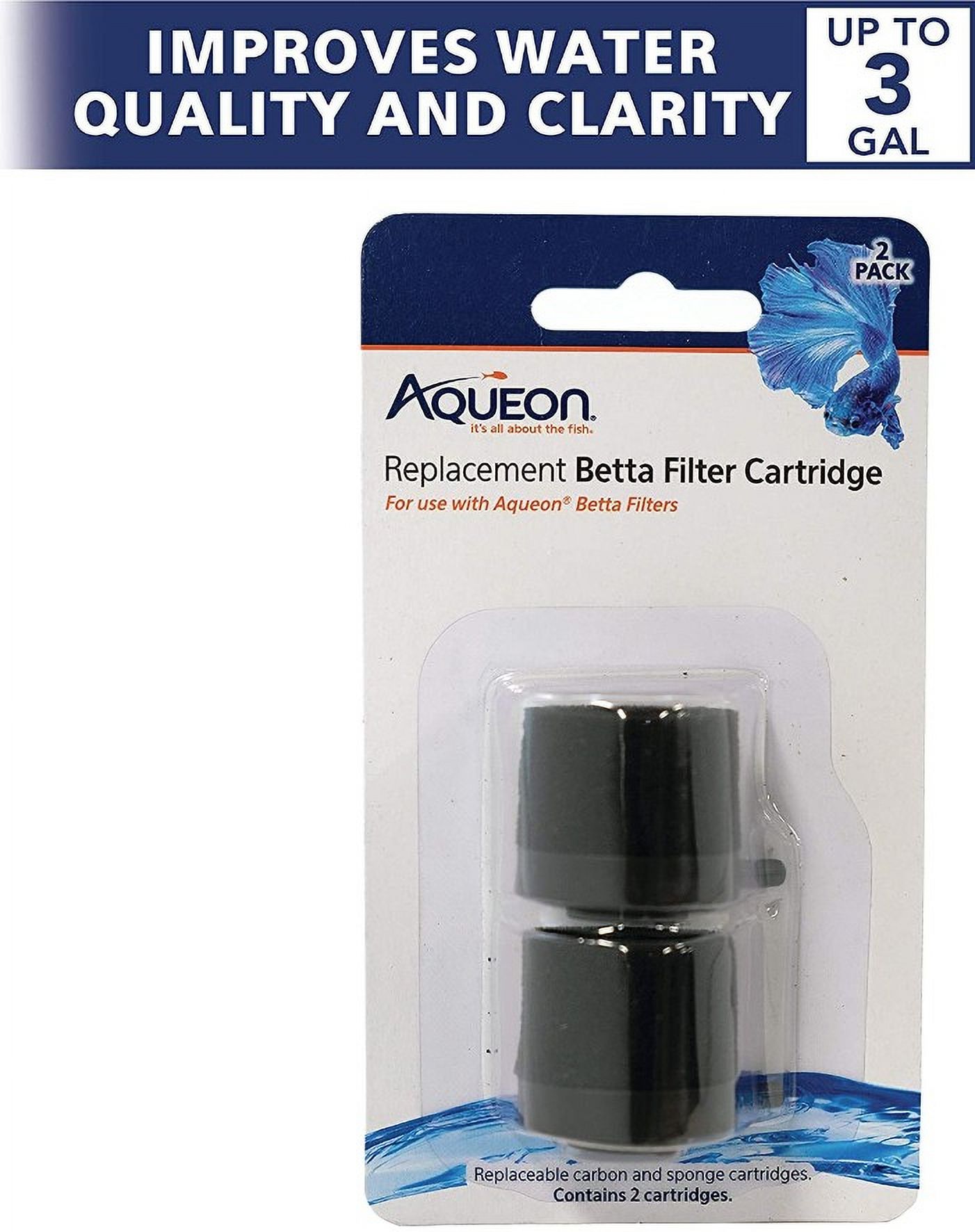Aqueon Replacement Betta Filter Cartridge [Aquarium Filter Cartridges, Wholesale Aquarium Clearance, Aquarium Supplies] 24 count (12 x 2 ct)