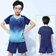 thumbnail image 2 of Bovxnpu Toddler Girl Boy Summer Outfits Set, Boys' Active Shorts Set 2 Piece Performance T-Shirt and Athletic Basketball Shorts Breathable Activewear Outfit Set 10-11 Years, 2 of 4
