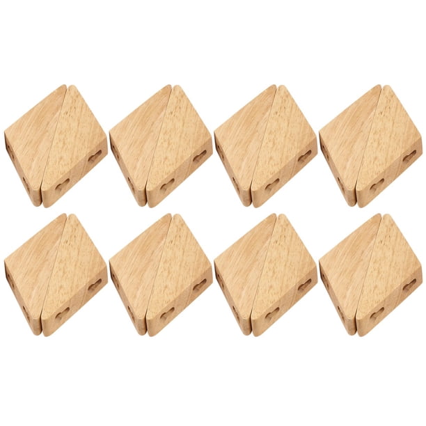 Colgador de ropa de madera Natural de 16 Uds., gancho para abrigos montado en la pared, , sombrero