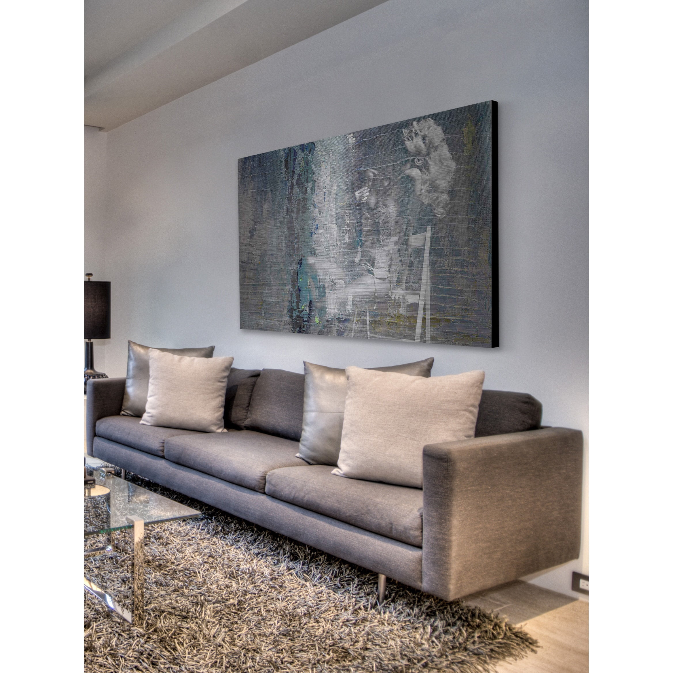 "Chair Dance" Painting Print on Brushed Aluminum