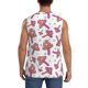 thumbnail image 4 of Balery Purple Mushroom Camisetas sin mangas para hombre, absorbe la humedad y protege contra el mal olor.-3X-Large, 4 of 7
