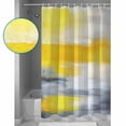 thumbnail image 3 of Shower Curtain Bathroom Set Modern Minimalist Yellow Gray Waterproof Fabric Shower Curtains with Grommets&Hooks Abstract Blurry Color Block Privacy Bath Curtain for Bathtub 36x72in, 3 of 7