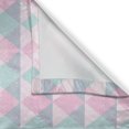 thumbnail image 3 of Ambesonne Geometric Kitchen Curtains, Diagonal Shapes Triangles, 55"x30", Pale Mauve Seafoam and Grey, 3 of 3