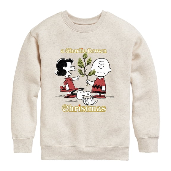 Peanuts - Charlie Brown Christmas Tree Graphic Long Sleeve Fleece Sweatshirt