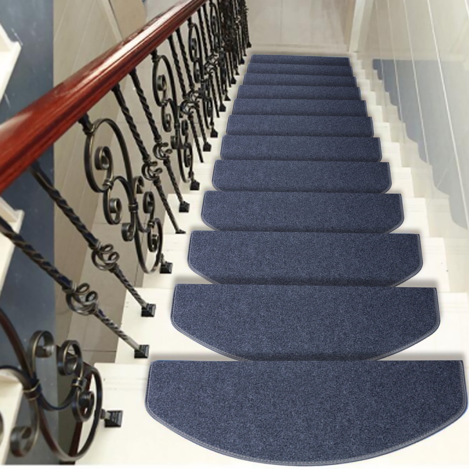 Household Non-slip Stair Carpet Mats Staircase Steps Rug Cover Mat Pads 24*65cm 