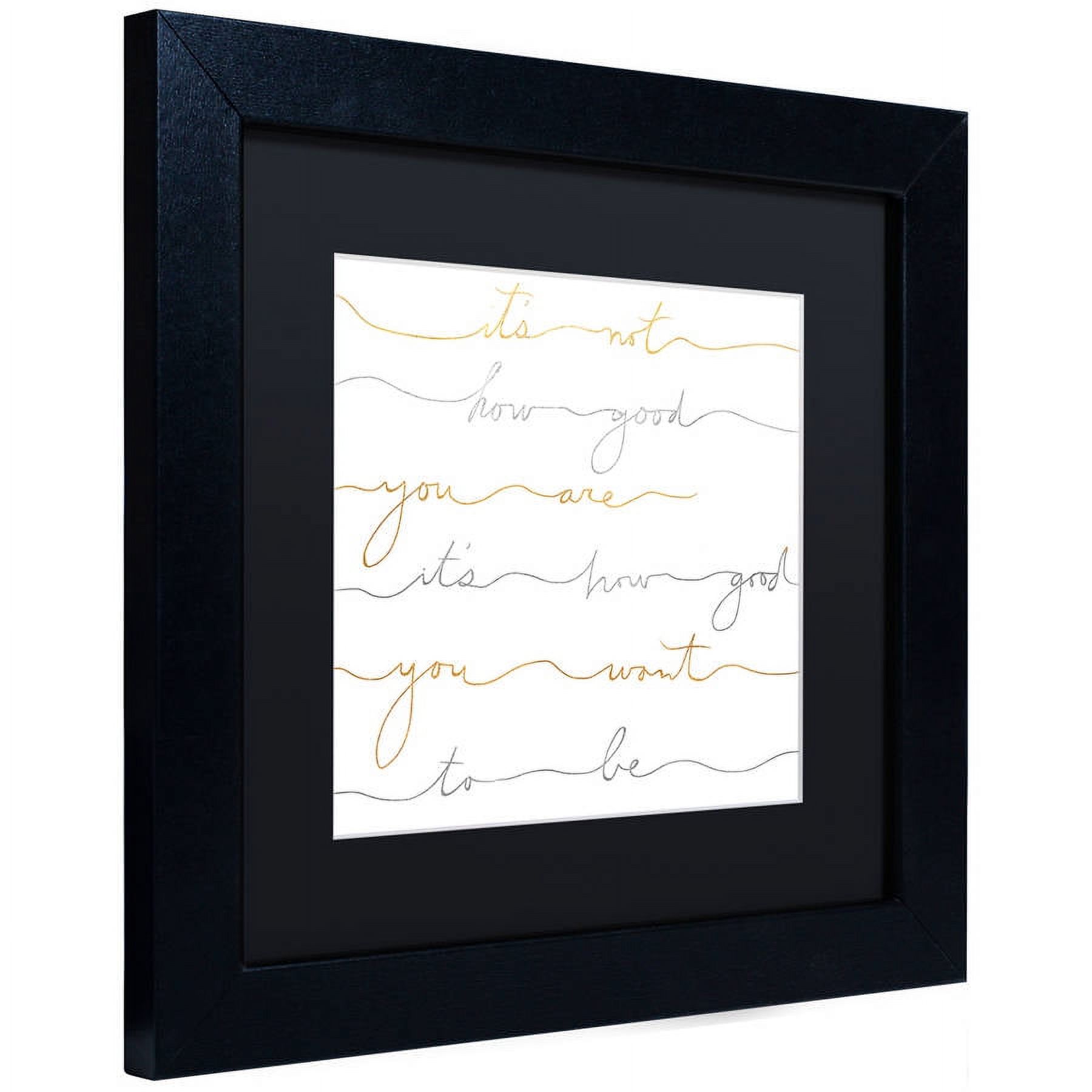 Trademark Fine Art "How Good Silver And Gold" Canvas Art by Lisa Powell Braun, Black Matte, Black Frame