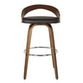 thumbnail image 4 of Hawthorne Collections Tabouret de Bar en Faux Cuir 30 Pouces Marron, 4 of 7