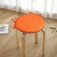 thumbnail image 7 of 15 Inch Round Strap Seat Cushion Non Fixed Dining Chair Cushion Round Stool Seat Cushion 1.8cm Thin Sponge for Dining Stools, Home Seating, Vanity Chairs and All-Season Daily Use (Orange, 4 PCS), 7 of 7