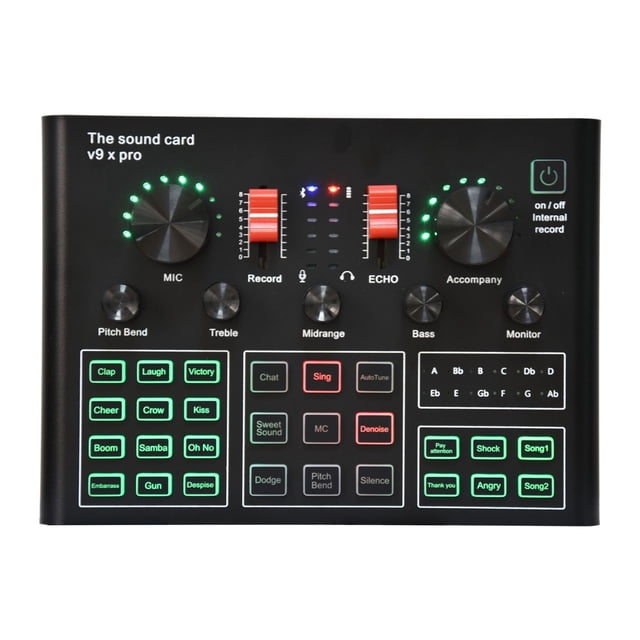 The Sound Card Can Be Connected To A Computer Phone Headset Microphone For Recording Live Broadcasting And Singing