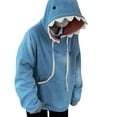 thumbnail image 2 of Cute Shark Hoodie Long Sleeve Hooded Sweatshirt with Pockets Kawaii Shape Pullover Hoody Hoodies for Women, 2 of 8