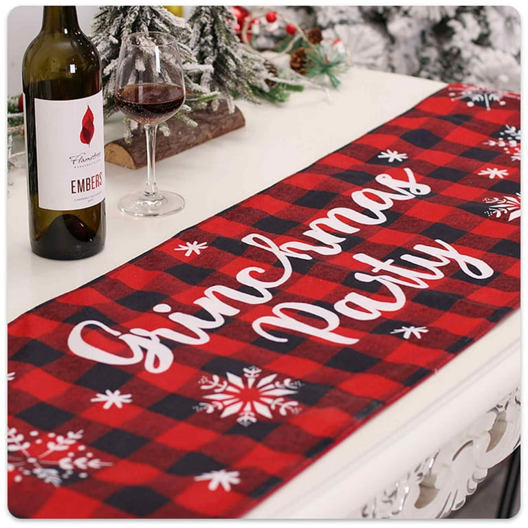 Artoid Mode Cheers Black and Gold 2024 Happy New Year Table Runner, Xmas  Winter Holiday Kitchen Dining Table Decoration for Indoor Outdoor Home  Party