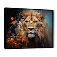 thumbnail image 2 of Designart "Energy Of The Untamed Lions I" Animals Lion Floater Framed Canvas Wall Art, 2 of 5