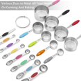 thumbnail image 5 of 16 Pcs Stainless Steel Measuring Cups And Spoons Set Metal Measuring Cups And Silicone Handles, 5 of 5