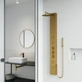 thumbnail image 2 of VIGO Ellington 59 in. H x 6 in. W 4-Jet Shower Panel System with Round Head and Hand Shower Wand in Matte Brushed Gold, 2 of 13