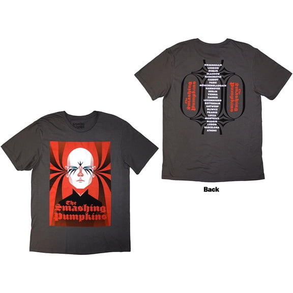 The Smashing Pumpkins Unisex T-Shirt Billy (Charcoal Grey) (Back Print)