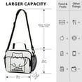 thumbnail image 4 of FORMRS Student Insulated Lunch Bag with Shoulder Strap Reusable Cooler Box for School, White Chubby Cat, 4 of 9