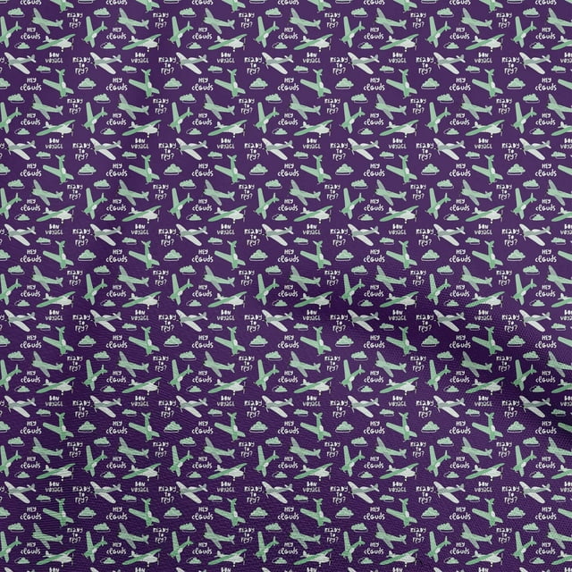 oneOone Velvet Purple Fabric Travel Craft Projects Decor Fabric Printed By The Yard 58 Inch Wide