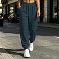 thumbnail image 2 of Levmjia Women's Solid Color Jogger Pants High Waisted Drawstring Elastic Waist Casual Sweatpants with Pockets Tapered Cuffed Lounge Pants, 2 of 8