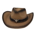 thumbnail image 2 of Sombrero de vaquero occidental de moda, sombrero de vaquera de ala ancha para hombre y mujer. Sombrero vaquero talla única 02, 2 of 7